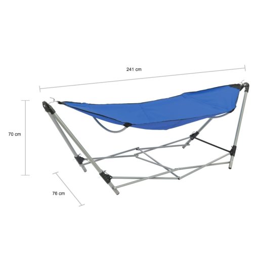 Hammock with Foldable Stand Blue