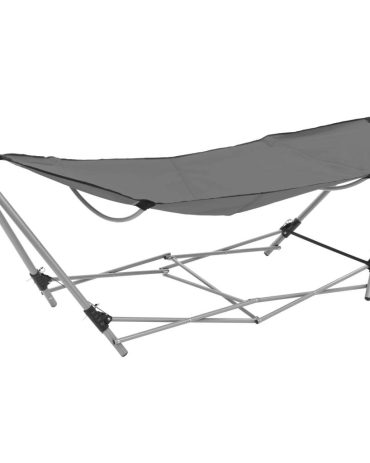 Hammock with Foldable Stand Grey