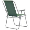 Folding Camping Chairs 2 pcs 52x59x80 cm Green