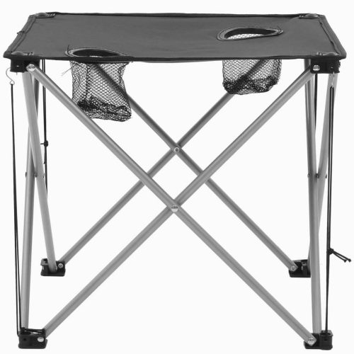 Camping Table and Chair Set 3 Pieces Grey
