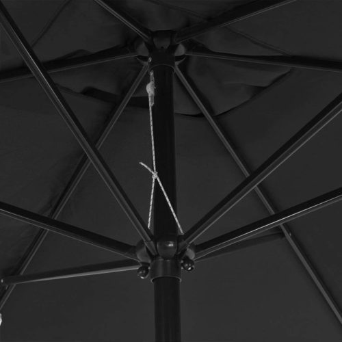 Outdoor Parasol with Metal Pole 300×200 cm Anthracite