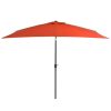 Outdoor Parasol with Metal Pole 300×200 cm Terracotta