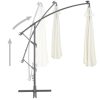 Cantilever Umbrella with LED Lights and Metal Pole 350 cm Sand