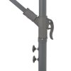 Cantilever Umbrella with LED Lights and Metal Pole 350 cm Taupe