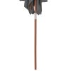 Outdoor Parasol with Wooden Pole 150×200 cm Anthracite