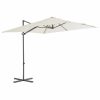 Cantilever Umbrella with Steel Pole 250×250 cm Sand