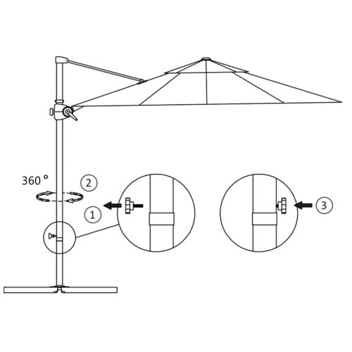 Cantilever Umbrella with Steel Pole 250×250 cm Sand