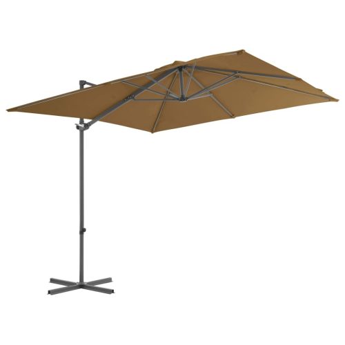 Cantilever Umbrella with Steel Pole Taupe 250×250 cm