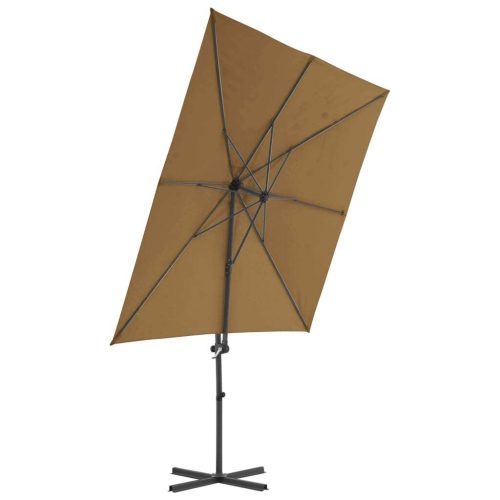 Cantilever Umbrella with Steel Pole Taupe 250×250 cm