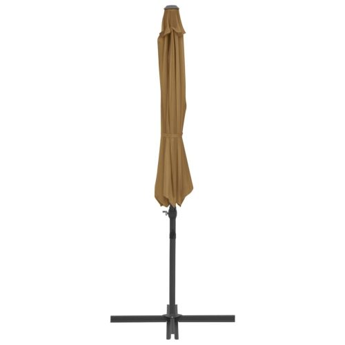 Cantilever Umbrella with Steel Pole Taupe 300 cm