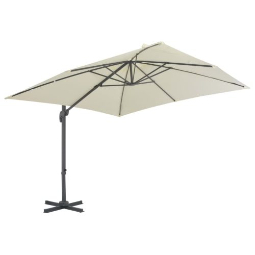 Cantilever Umbrella with Aluminium Pole 300×300 cm Sand