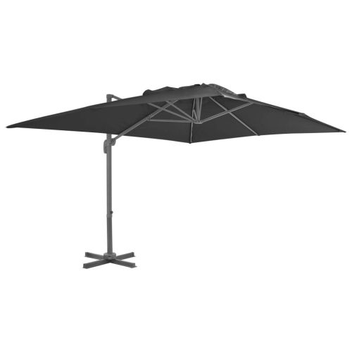 Cantilever Umbrella with Aluminium Pole 400×300 cm Anthracite