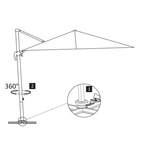 Cantilever Umbrella with Aluminium Pole 300×300 cm Taupe