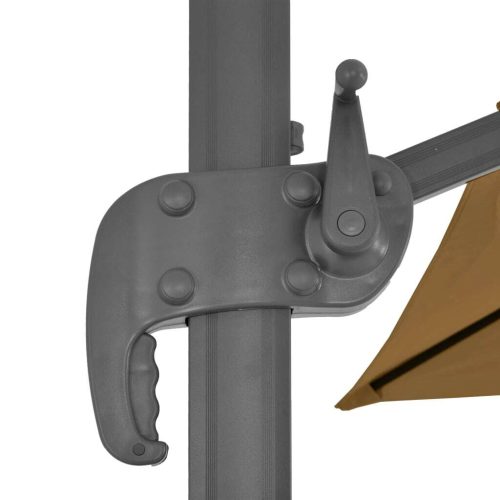 Cantilever Umbrella with Aluminium Pole 400×300 cm Taupe