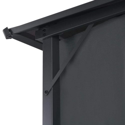 Gazebo with Curtain Aluminium 3×3 m Black