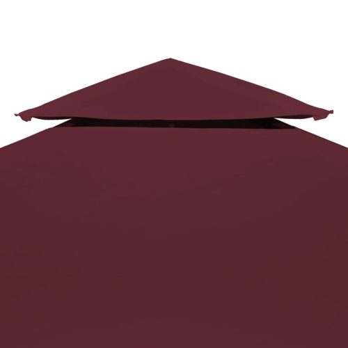 2-Tier Gazebo Top Cover 310 g/m² 3×3 m Bordeaux