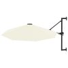 Wall-Mounted Parasol with Metal Pole 300 cm Sand