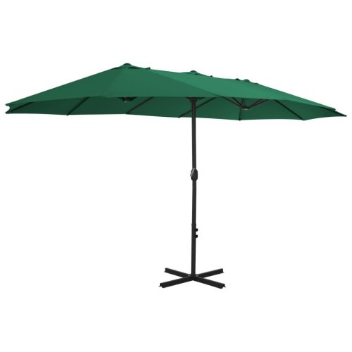 Outdoor Parasol with Aluminium Pole 460×270 cm Green