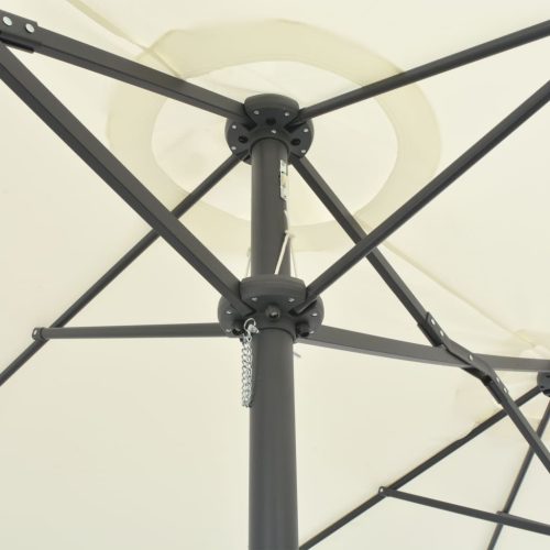 Outdoor Parasol with Aluminium Pole 460×270 cm Sand