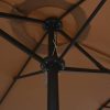 Outdoor Parasol with Aluminium Pole 460×270 cm Taupe
