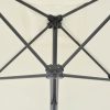 Outdoor Parasol with Steel Pole 250×250 cm Sand