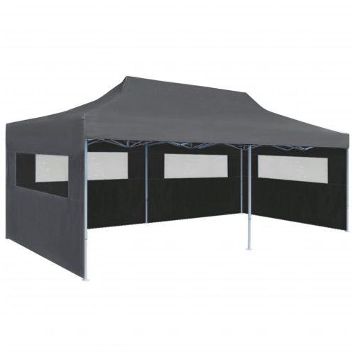 Folding Pop-up Partytent with Sidewalls 3×6 m Anthracite