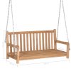 Swing Bench Solid Teak 120x60x57.5 cm Brown