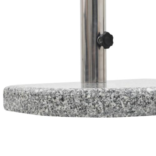 Parasol Base Granite 10 kg Curved Grey