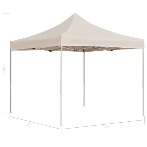 Professional Folding Party Tent Aluminium 3×3 m Cream
