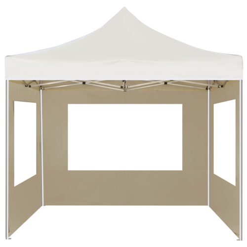 Professional Folding Party Tent with Walls Aluminium 3×3 m Cream
