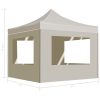 Professional Folding Party Tent with Walls Aluminium 3×3 m Cream