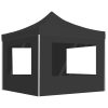 Professional Folding Party Tent with Walls Aluminium 3×3 m Anthracite