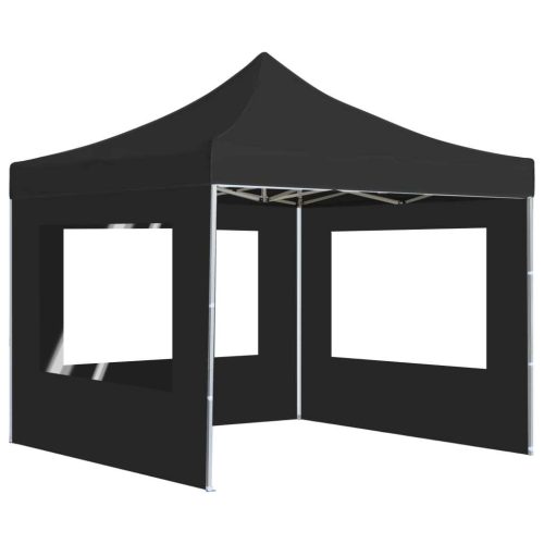 Professional Folding Party Tent with Walls Aluminium 3×3 m Anthracite
