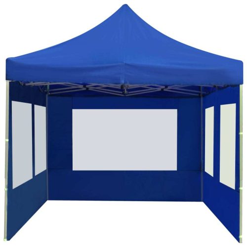 Professional Folding Party Tent with Walls Aluminium 6×3 m Blue