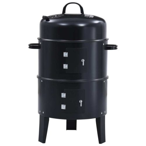 3-in-1 Charcoal Smoker BBQ Grill 40×80 cm