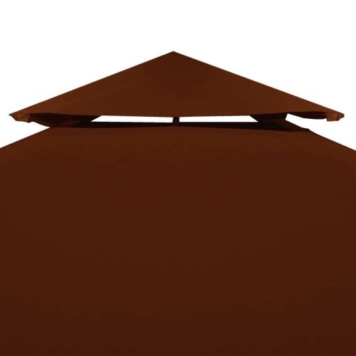 2-Tier Gazebo Top Cover 310 g/m² 4×3 m Terracotta