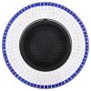 Mosaic Fire Pit Blue and White 68cm Ceramic