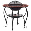 Mosaic Fire Pit Table Terracotta and White 68 cm Ceramic