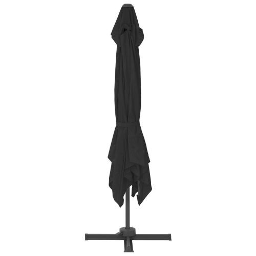 Cantilever Umbrella with Aluminium Pole 3×3 m Black