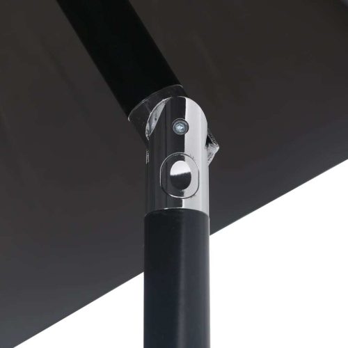 Outdoor Parasol with Metal Pole 300×200 cm Black