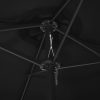Outdoor Parasol with Aluminium Pole 460×270 cm Black