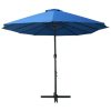 Outdoor Parasol with Aluminium Pole 460×270 cm Blue