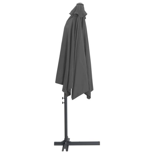 Outdoor Parasol with Steel Pole 300×250 cm Anthracite