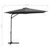 Outdoor Parasol with Steel Pole 300×250 cm Anthracite