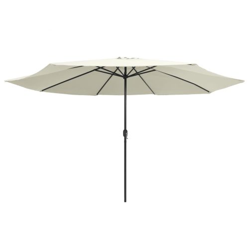 Outdoor Parasol with Metal Pole 400 cm Sand White
