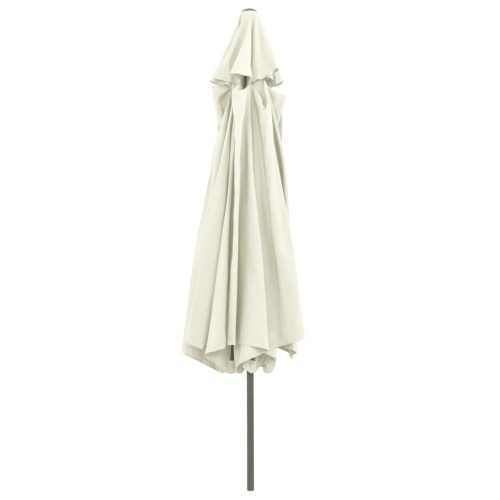 Outdoor Parasol with Metal Pole 400 cm Sand White