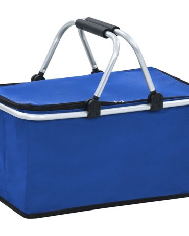 Foldable Cool Bag Blue 46x27x23 cm Aluminium