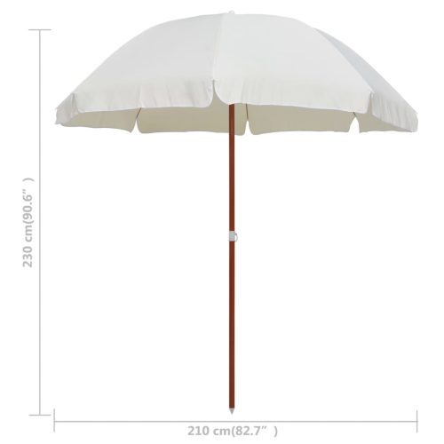 Parasol with Steel Pole 240 cm Sand