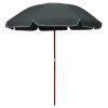 Parasol with Steel Pole 240 cm Anthracite