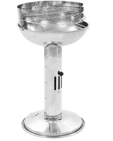 Pedestal Charcoal BBQ Grill Stainless Steel